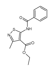 5-benzoylamino-3-methyl-isothiazole-4-carboxylic acid ethyl ester Structure