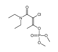 (Z)-2-chloro-3-dimethoxyphosphoryloxy-N,N-diethyl-but-2-enamide structure