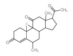 Pregn-4-ene-3,11,20-trione,9-fluoro-6a-methyl- (7CI,8CI) Structure
