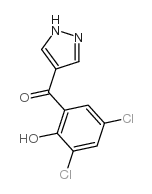 4-(3,5-dichloro-2-hydroxybenzoyl)pyrazole Structure