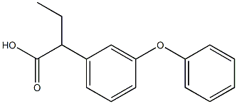 α-Ethyl-3-phenoxybenzeneacetic acid Structure