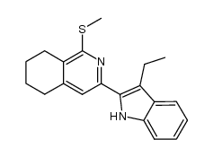 3-Ethyl-2-(1-methylthio-5,6,7,8-tetrahydroisoquinolin-3-yl)indole结构式