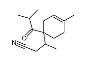 3-[1-(2-Methyl-1-oxopropyl)-4-methyl-3-cyclohexen-1-yl]butanenitrile Structure