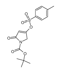 2-oxo-4-(toluene-4-sulfonyloxy)-2,5-dihydropyrrole-1-carboxylic acid tert-butyl ester结构式