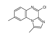 4-氯-1,8-二甲基咪唑并[1,2-a〕喹喔结构式