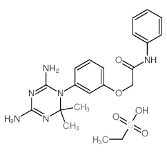 2-[3-(4,6-diamino-2,2-dimethyl-1,3,5-triazin-1-yl)phenoxy]-N-phenyl-acetamide; ethanesulfonic acid picture