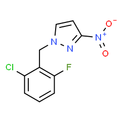 1-(2-chloro-6-fluorobenzyl)-3-nitro-1H-pyrazole结构式