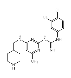 1-(3,4-dichlorophenyl)-2-[4-methyl-6-(4-piperidylmethylamino)pyrimidin-2-yl]guanidine Structure