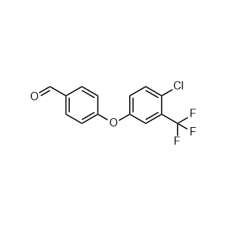 4-(4-氯-3-(三氟甲基)苯氧基)苯(甲)醛结构式