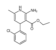 2-amino-4-(2-chloro-phenyl)-6-methyl-1,4-dihydro-pyridine-3-carboxylic acid ethyl ester Structure