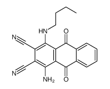 1-amino-4-(butylamino)-9,10-dihydro-9,10-dioxoanthracene-2,3-dicarbonitrile structure