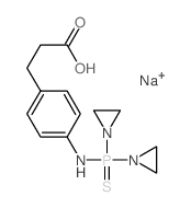 Benzenepropanoic acid,4-[[bis(1-aziridinyl)phosphinothioyl]amino]-, sodium salt (1:1) picture