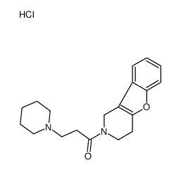 1-(3,4-dihydro-1H-[1]benzofuro[3,2-c]pyridin-2-yl)-3-piperidin-1-ylpropan-1-one,hydrochloride Structure