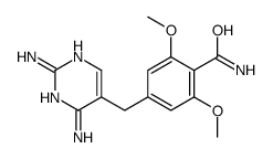 4-[(2,4-diaminopyrimidin-5-yl)methyl]-2,6-dimethoxy-benzamide Structure