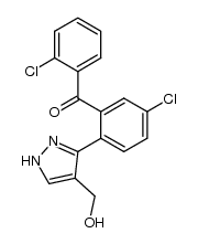 5,2'-dichloro-2-(4-hydroxymethyl-1(2)H-pyrazol-3-yl)-benzophenone结构式