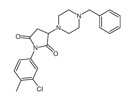 3-(4-benzylpiperazin-1-yl)-1-(3-chloro-4-methylphenyl)pyrrolidine-2,5-dione Structure