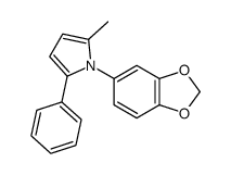 1-(1,3-benzodioxol-5-yl)-2-methyl-5-phenylpyrrole结构式