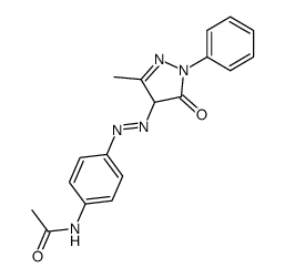 4-(p-Acetamidophenylazo)-3-methyl-1-phenylpyrazolin-5-on Structure