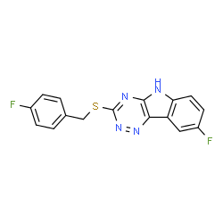 2H-1,2,4-Triazino[5,6-b]indole,8-fluoro-3-[[(4-fluorophenyl)methyl]thio]-(9CI) structure