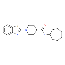 4-Piperidinecarboxamide,1-(2-benzothiazolyl)-N-cycloheptyl-(9CI) Structure