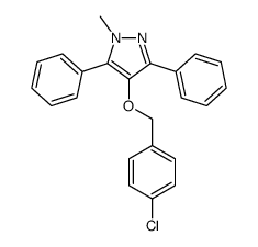 4-[(4-chlorophenyl)methoxy]-1-methyl-3,5-diphenylpyrazole结构式