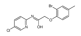 2-(2-bromo-4-methylphenoxy)-N-(5-chloropyridin-2-yl)acetamide结构式