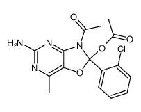 2-acetoxy-3-acetyl-2-(2-chloro-phenyl)-7-methyl-2,3-dihydro-oxazolo[4,5-d]pyrimidin-5-ylamine Structure