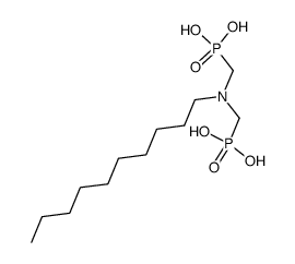 n-decylamino-N,N-bis(methylphosphonic acid)结构式