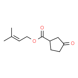 Cyclopentanecarboxylic acid, 3-oxo-, 3-methyl-2-butenyl ester (9CI) structure