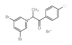 1-(4-chlorophenyl)-2-(3,5-dibromopyridin-1-yl)propan-1-one structure