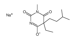 5-Ethyl-5-isopentyl-1-methyl-2-sodiooxy-4,6(1H,5H)-pyrimidinedione结构式