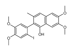 2-(2-Iodo-4,5-dimethoxy-phenyl)-6,7-dimethoxy-3-methyl-naphthalen-1-ol Structure