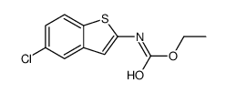 ethyl N-(5-chloro-1-benzothiophen-2-yl)carbamate结构式