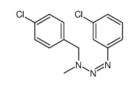 1-(4-chlorophenyl)-N-[(3-chlorophenyl)diazenyl]-N-methylmethanamine Structure