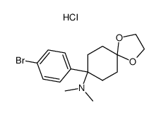 4-(p-bromophenyl)-4-dimethylaminocyclohexanone, ethylene ketal hydrochloride Structure