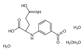 (2S)-5-amino-2-(3-nitroanilino)-5-oxopentanoic acid,tetrahydrate Structure