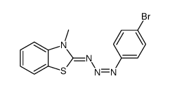 2-((Z)-(4-bromophenyl)triaz-2-en-1-ylidene)-3-methyl-2,3-dihydrobenzo[d]thiazole Structure