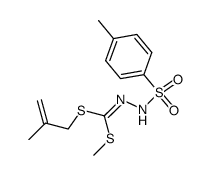 (E)-(toluene-4-sulfonyl)-dithiocarbonohydrazonic acid methyl ester 2-methyl-allyl ester Structure