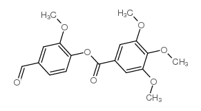 4-甲酰基-2-甲氧基-3,4,5-三甲氧基苯甲酸苯酯结构式