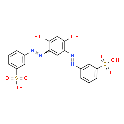 3,3'-[(4,6-Dihydroxy-1,3-phenylene)bis(azo)]bisbenzenesulfonic acid结构式