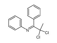 N-(2,2-dichloro-1-phenyl-1-propylidene)aniline Structure