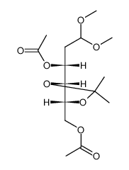 ((4R,5R)-5-((R)-1-acetoxy-3,3-dimethoxypropyl)-2,2-dimethyl-1,3-dioxolan-4-yl)methyl acetate Structure