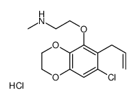 2-[(7-chloro-6-prop-2-enyl-2,3-dihydro-1,4-benzodioxin-5-yl)oxy]ethyl-methylazanium,chloride结构式