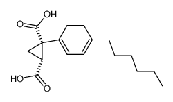 (1S,2R)-1-(4-hexylphenyl)cyclopropane-1,2-dicarboxylic acid Structure