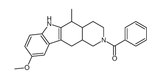 2-benzoyl-5-methyl-9-methoxy-1,2,3,4,4a,5,11,11a-octahydro-6H-pyrido [4,3-b] carbazole Structure