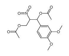 1-(3,4-dimethoxyphenyl)-2-nitro-1,3-diacetoxypropane结构式