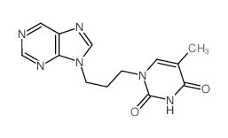 5-methyl-1-(3-purin-9-ylpropyl)pyrimidine-2,4-dione Structure