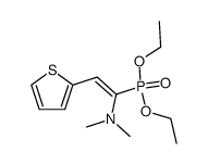 diethyl (1-(dimethylamino)-2-(thiophen-2-yl)vinyl)phosphonate结构式