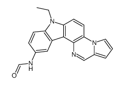 ethyl-9-formamido-12-pyrrolo[1',2':1,2]pyrazino[6,5-c]carbazole结构式