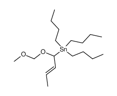 (E)-1-methoxymethoxybut-2-enyl(tri-n-butyl)stannane Structure